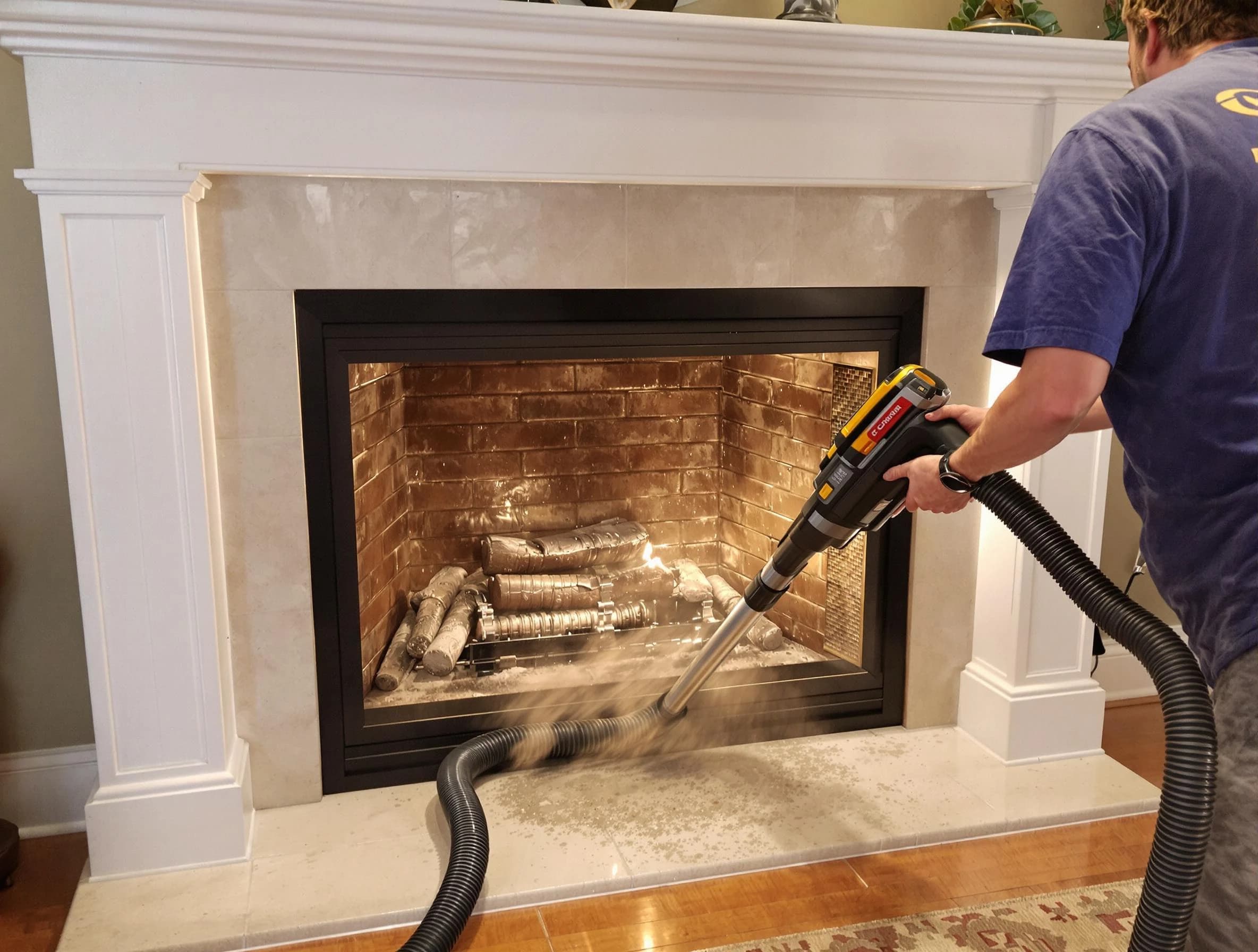 Fireplace cleaning performed by Placitas Chimney Sweep in Placitas, NM