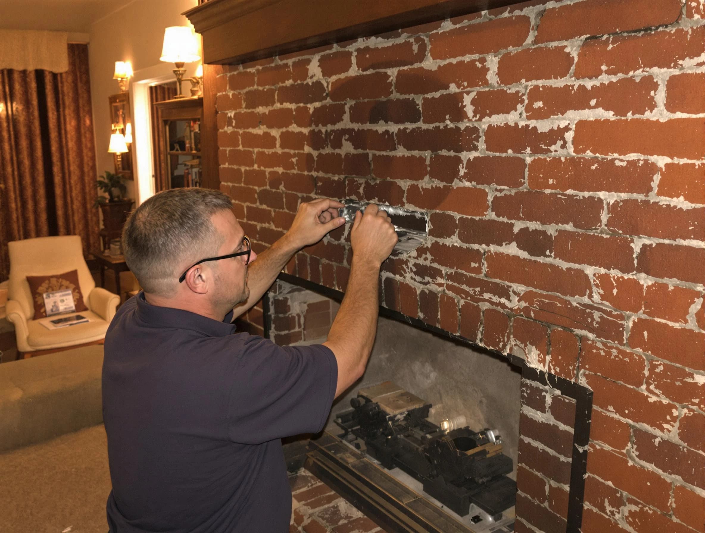 Placitas Chimney Sweep expert fixing a fireplace in Placitas, NM
