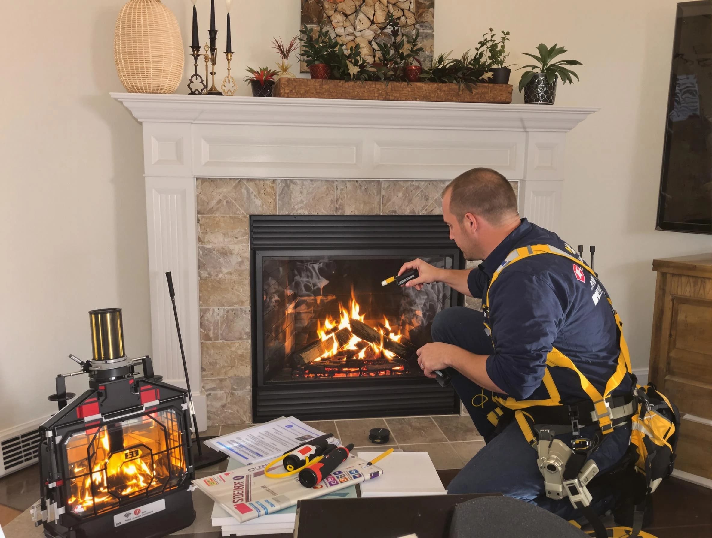 Safety-focused fireplace inspection by Placitas Chimney Sweep in Placitas, NM