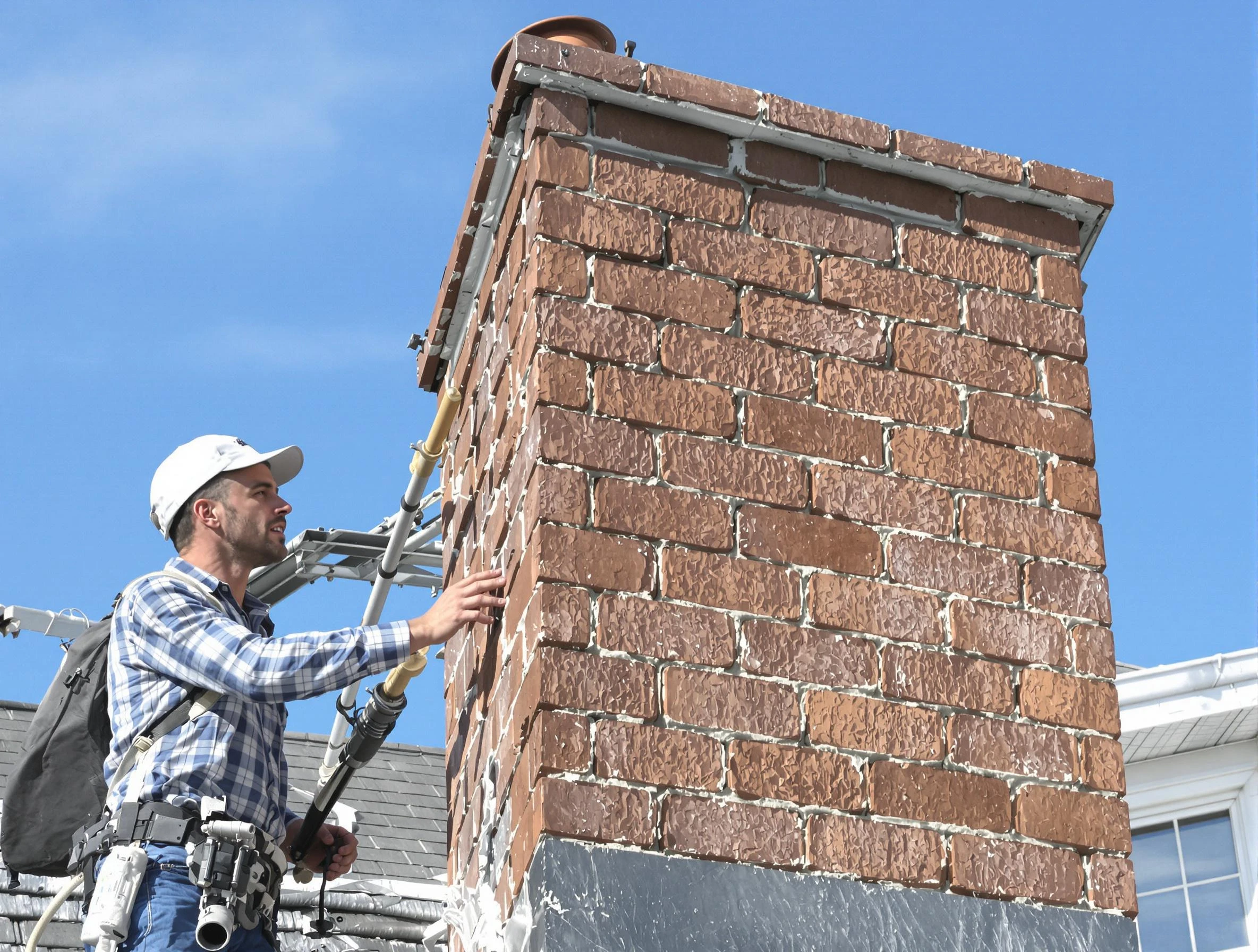 Brickwork for a chimney rebuild by Placitas Chimney Sweep in Placitas, NM