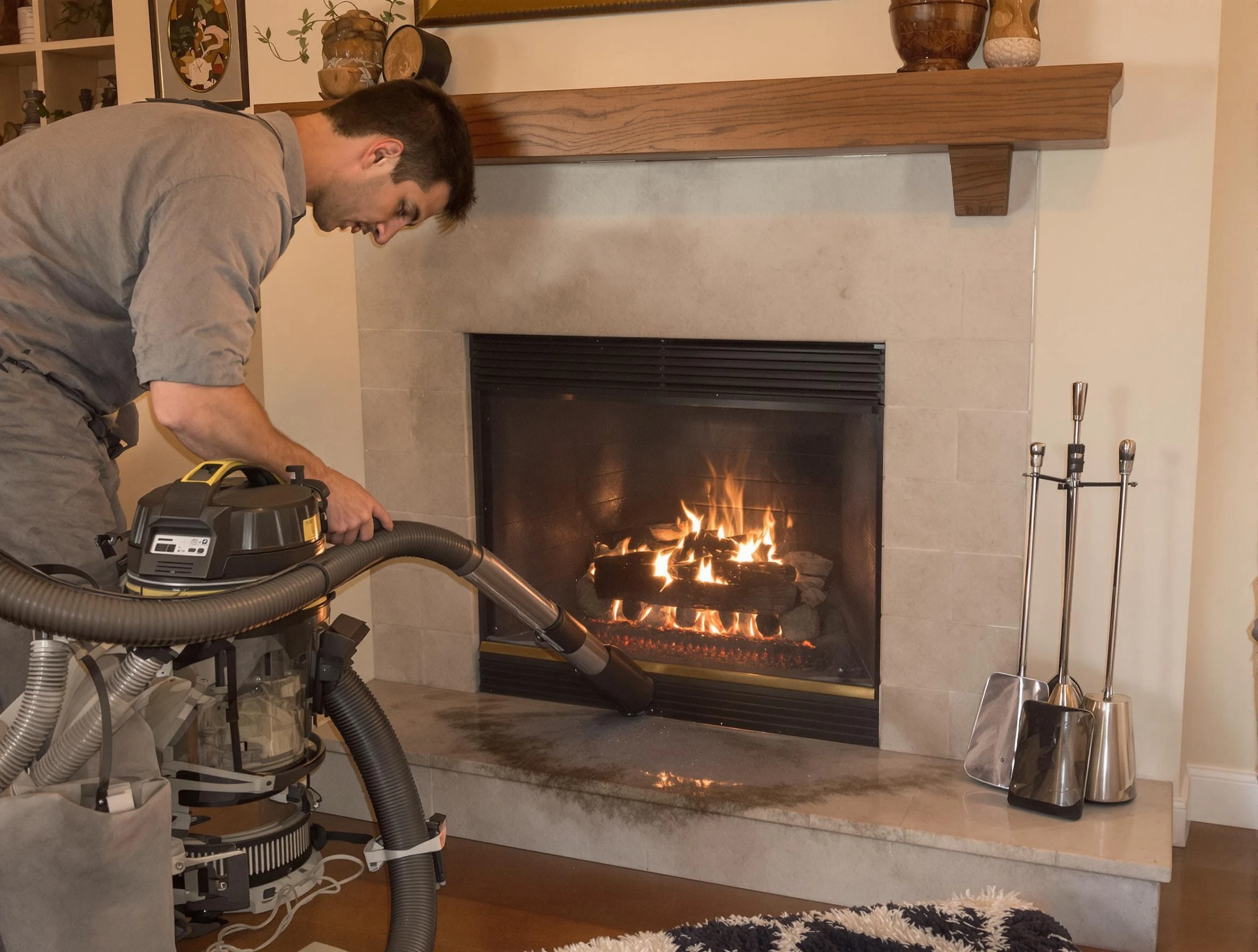Routine fireplace upkeep by Placitas Chimney Sweep in Placitas, NM