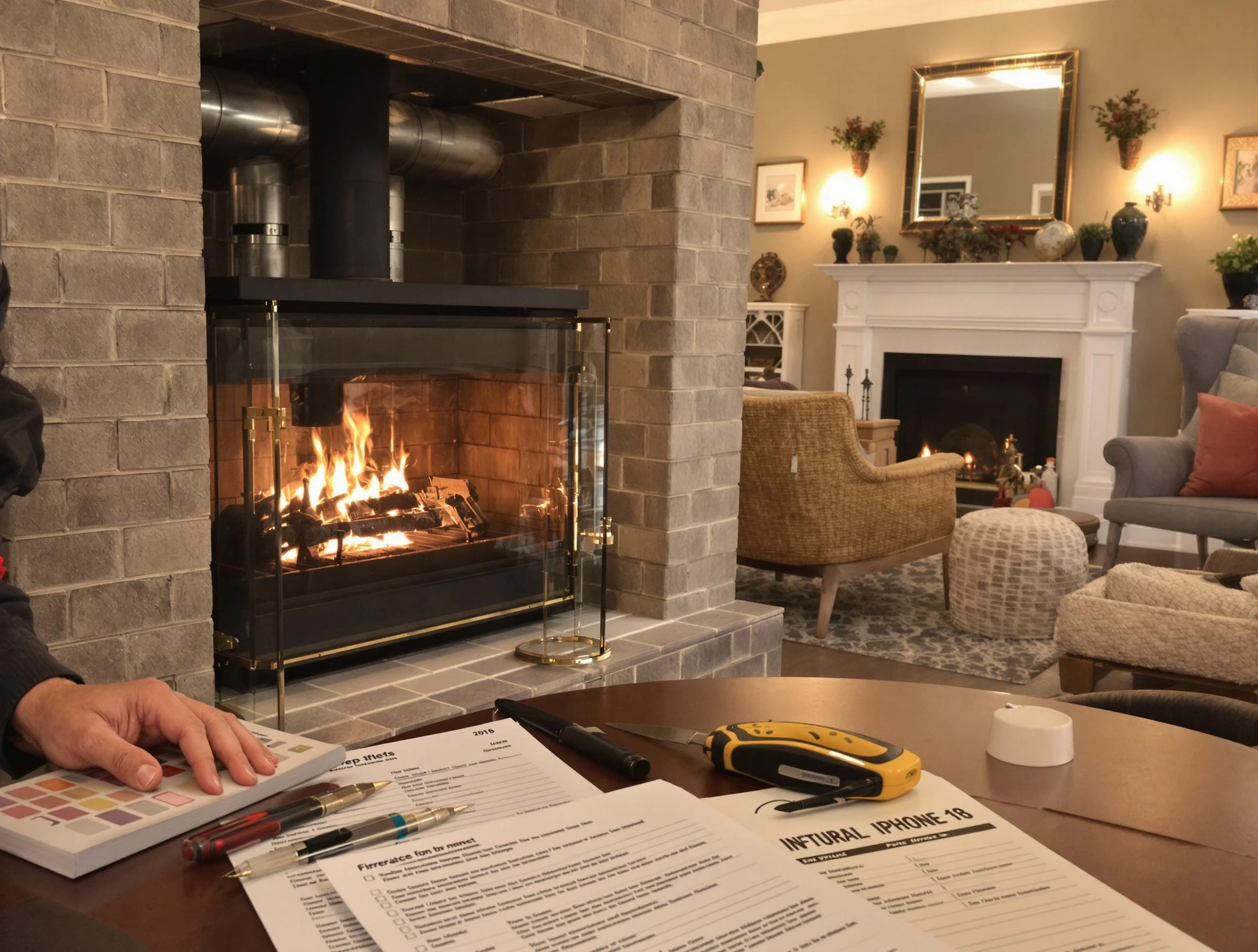 Placitas Chimney Sweep verifying fireplace safety measures in Placitas, NM