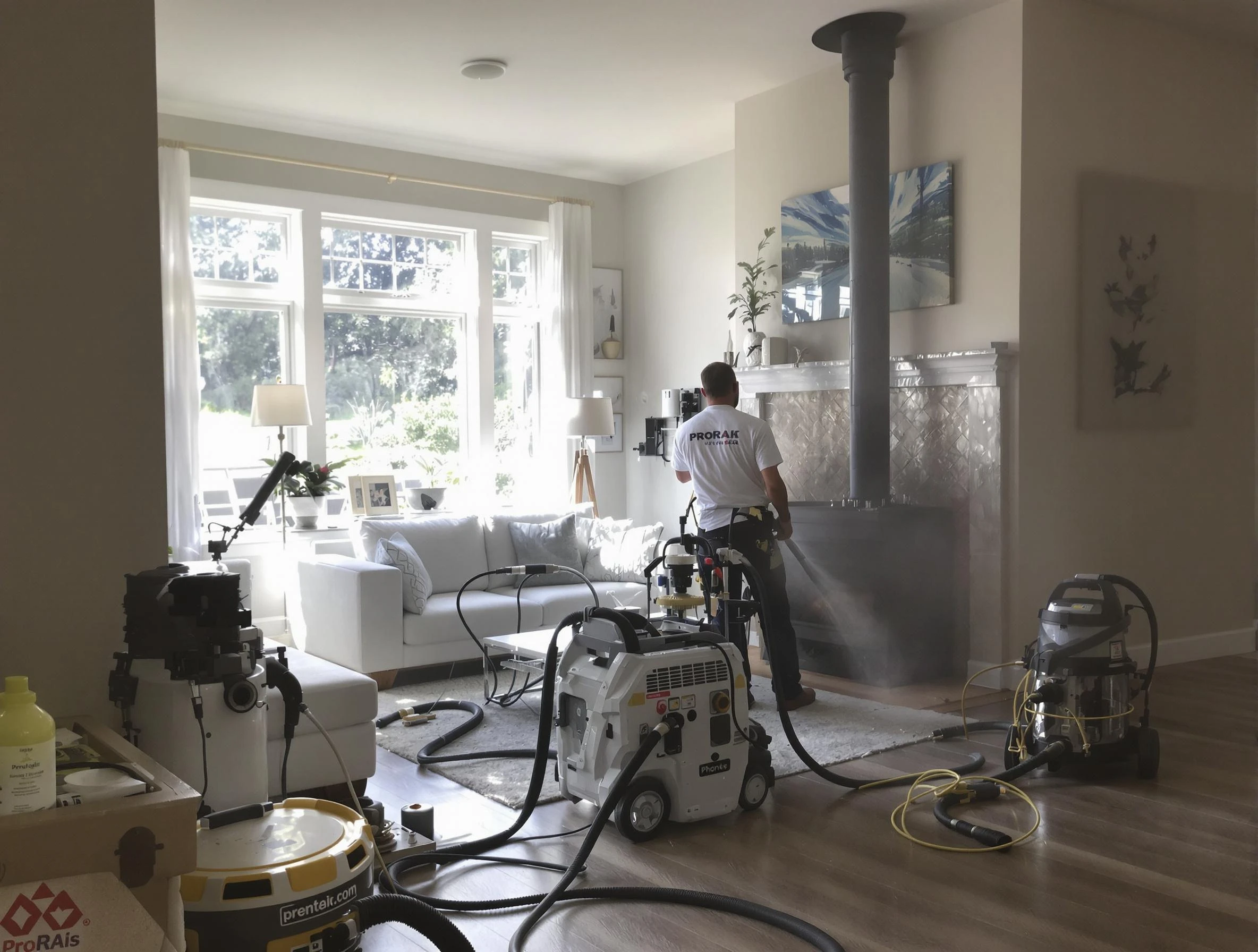 Soot removal service by Placitas Chimney Sweep for a fireplace in Placitas, NM